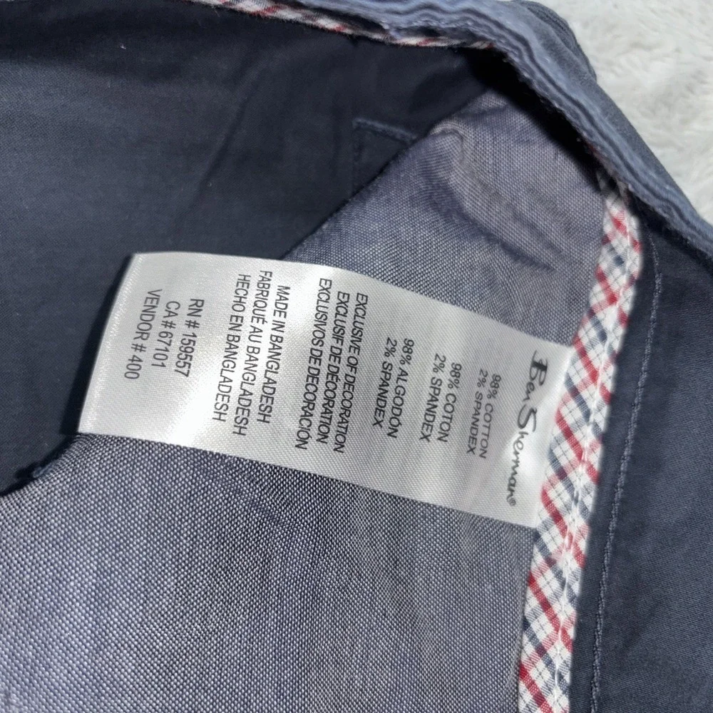 Ben Sherman Pants Mens‎ 38x30 Jeans Midnight Slim Fit Stretch Chino NWT
